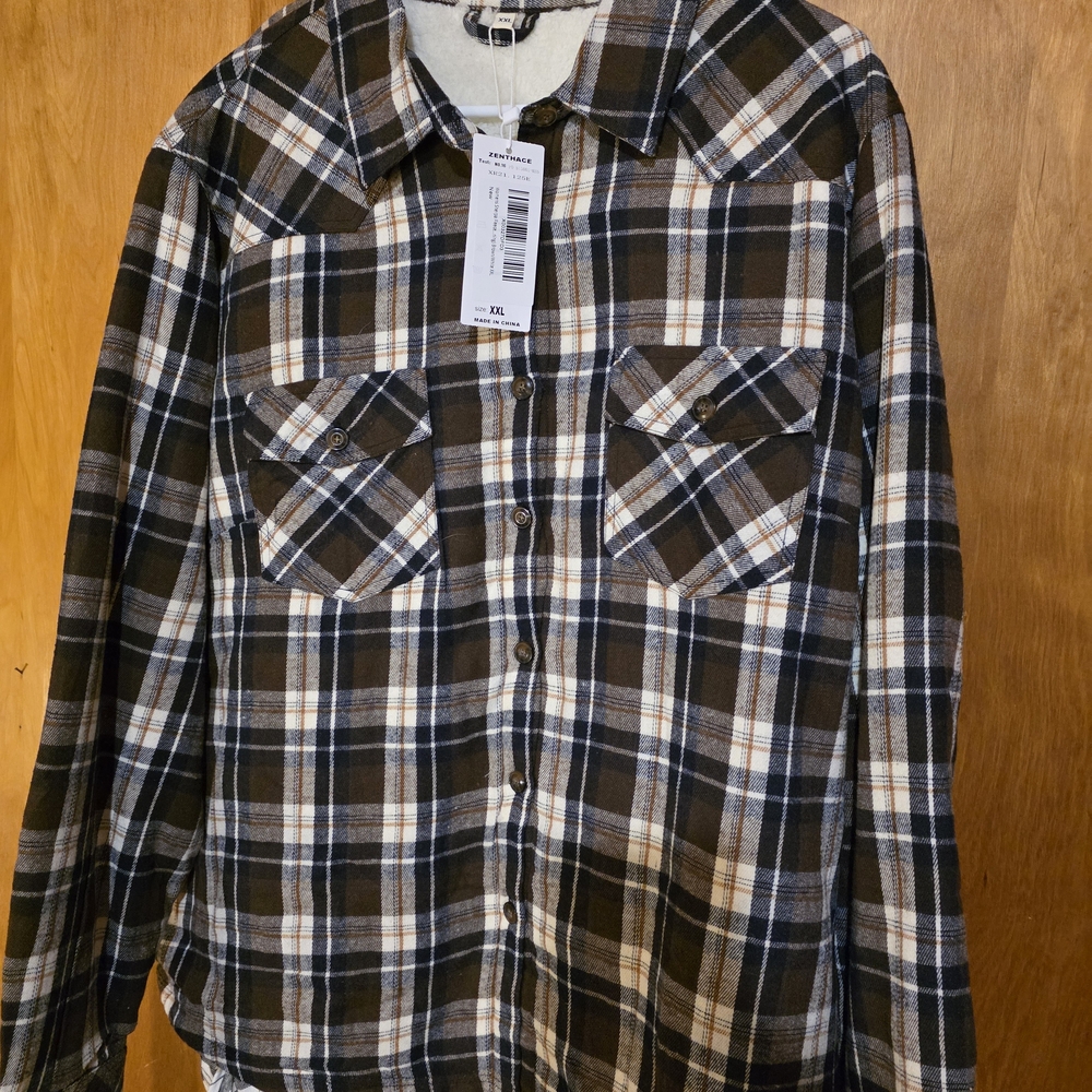 Plaid Button-Up Shirt